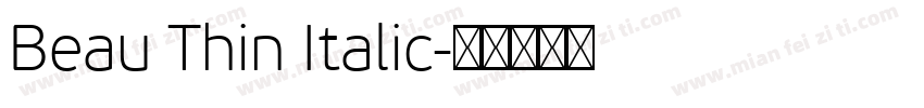 Beau Thin Italic字体转换